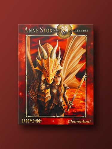 Anne Stokes: Red Courage 1000 Piece Clementoni Jigsaw Puzzle