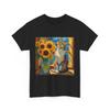 Van Gogh Katze T-Shirt | Van Gogh Sternennacht Katze T-Shirt | Vintage Schwarze Katze T-Shirt T