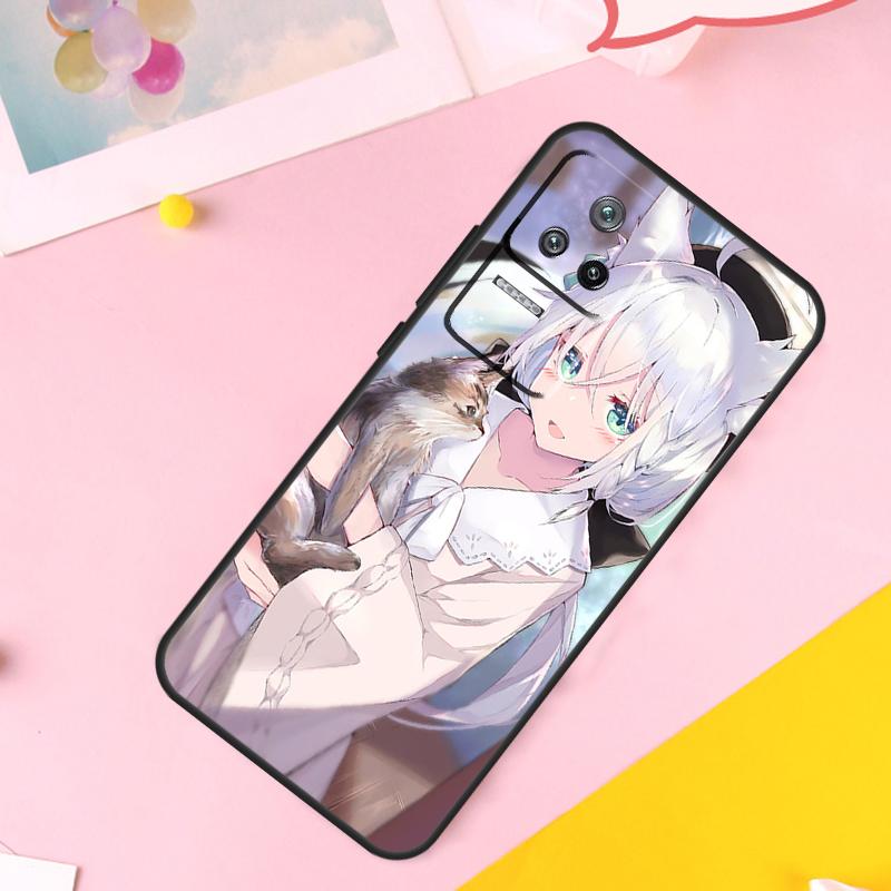 Shirakami Fubuki Hololive Case For POCO M6 X6 Pro X3 X4 X5 M5s F3 F5 Xiaomi 14 Ultra 12 13 Lite 11T 12T 13T Pro Funda