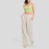SAUCONY Solid Color High Waist Straight Leg Casual Pants Women Bottoms Milk-Cloud SC1230014DY-GE75
