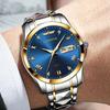 New TOP Brand Luxury Men's Watch With Box Waterproof Double Calendar Luminous Men's Quartz Watches