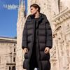 YAYA 2024 Unisex Long Goose Down Hooded Parka YE4B611237W