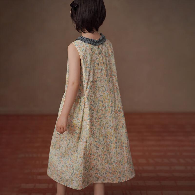 Girls Floral Cotton Vest Dress 120