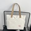 1Pc Women's Tote Bag Canvas Sewing Thread Large Capacity Advanced Sense Handbag Convenient Practical Female's Commuter Bag