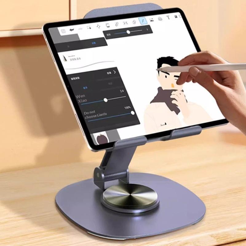 Rotating Table Cell Phone Holder Support Desktop Stand For Ipad Samsung Iphone Mount