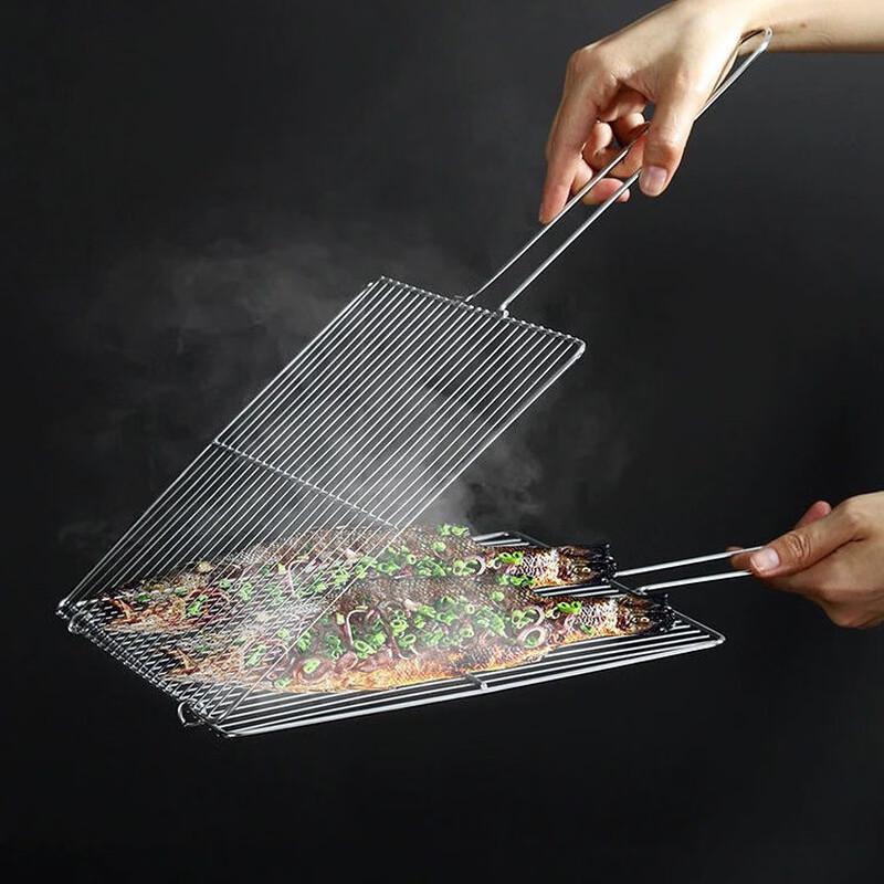 Zhi Shi Stainless Steel BBQ Fish Grill Basket