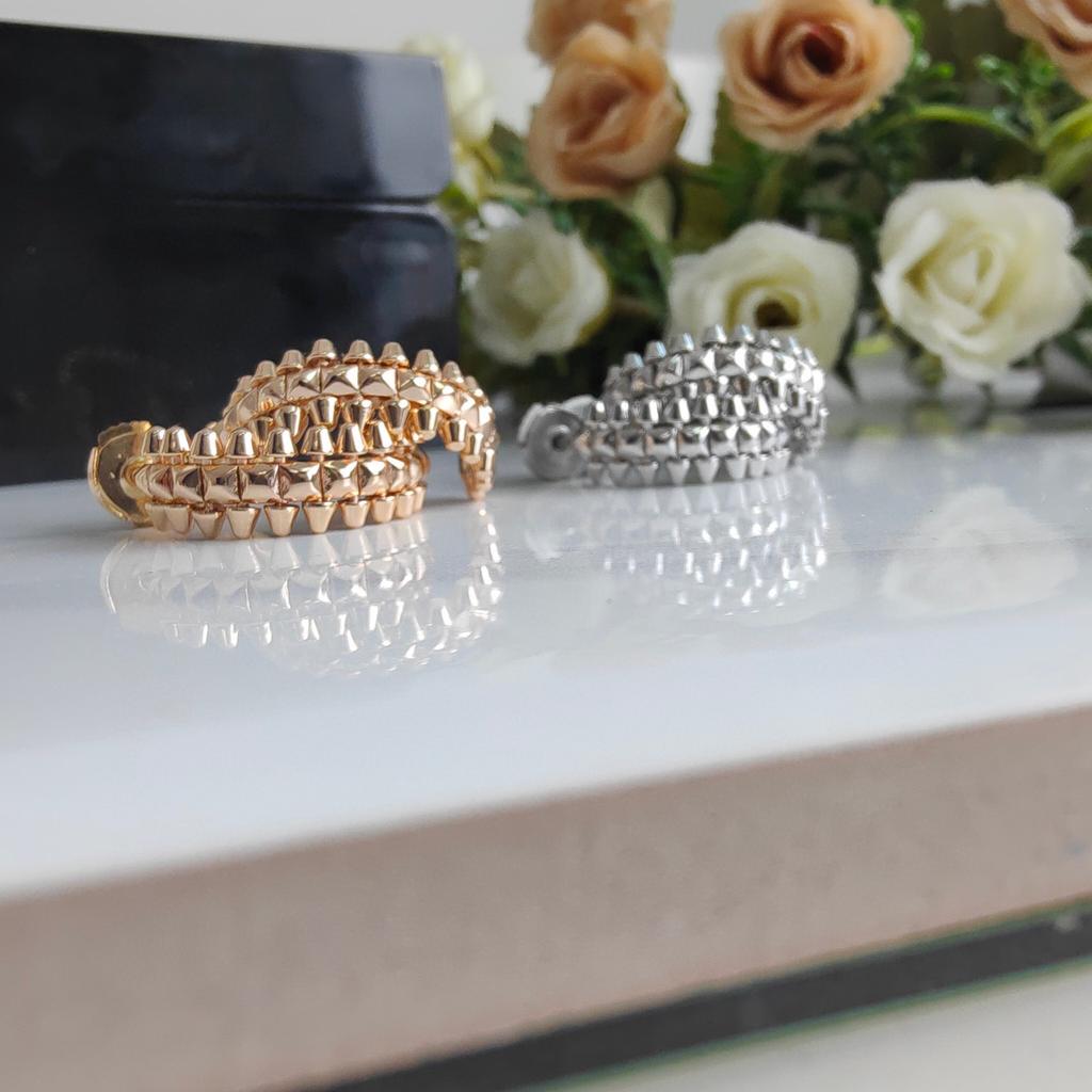 2023 New Hot Brand Vintage Bullet Earring for Women Luxury Jewelry Designer Eardrop Fashion Lady Party 925 Silver Stud Earrings