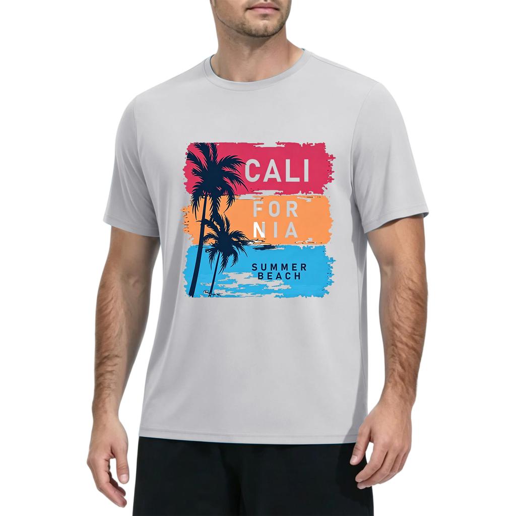 Men's Quick Dry Short Sleeve T Shirt Lightweight Breathable Athletic Tee for Outdoor Sports Fishing Gym Workout Summer Wear