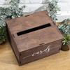 Wedding Card Box Elegant Decoration Storage Gift Wood Decorative with Slot for Event Ceremony Anniversary Birthday Engagement