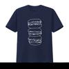 Black Hamburger Print T Shirt for American Fashion Lovers vintage Washed Unisex Soft homme streetwear Stylish Versatile