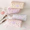 Bow Quilted Pencil Pouch Korean Style Pen Bag Large Capacity Cloth Stationery Bag  Kids Children