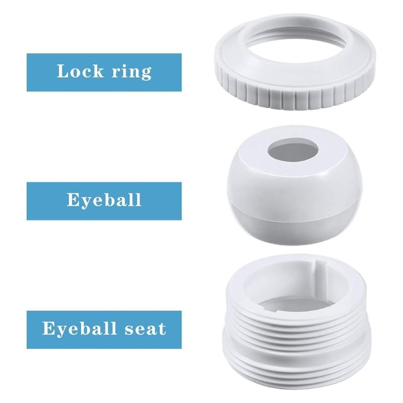 Zwembad Jet Nozzles Flow Oogbol Inlaat Jet Flow Inlaat Fitting Zwembad Retour Jet voor Zwembad Uitloop Accessoires