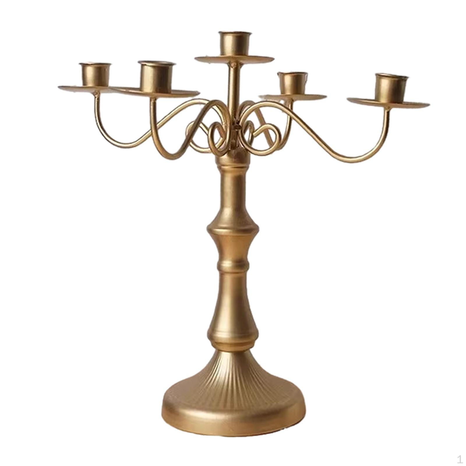 

Подсвечник с декоративной подставкой для рук, украшение для дома 5 Arms golden