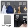 Stainless Steel Drillless Bathroom Razors Holder Wall Mounted Hook For Shaver Organizers Waterproof Rustproof Bath Storage Solution