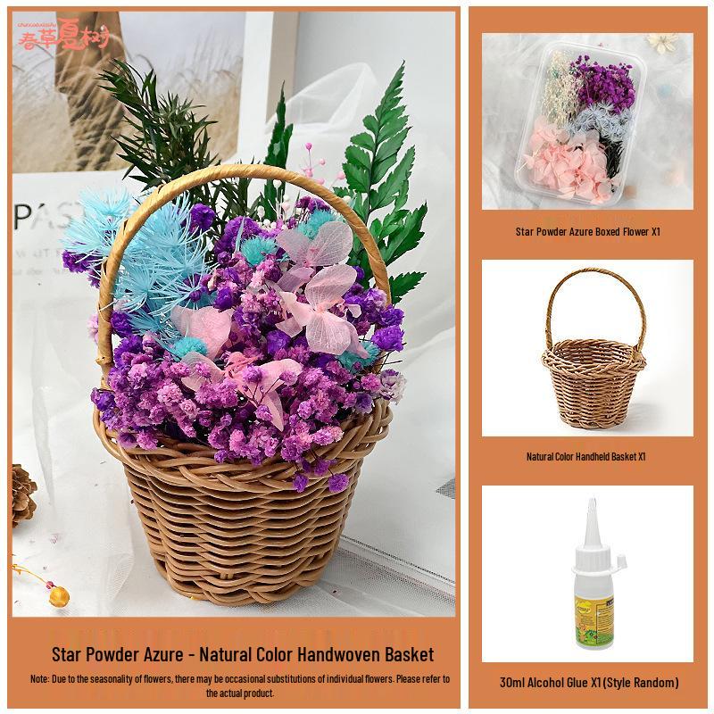 Back-to-School Gift: DIY Eternal Flower Mini Basket Ornament for Team Building & Decoration