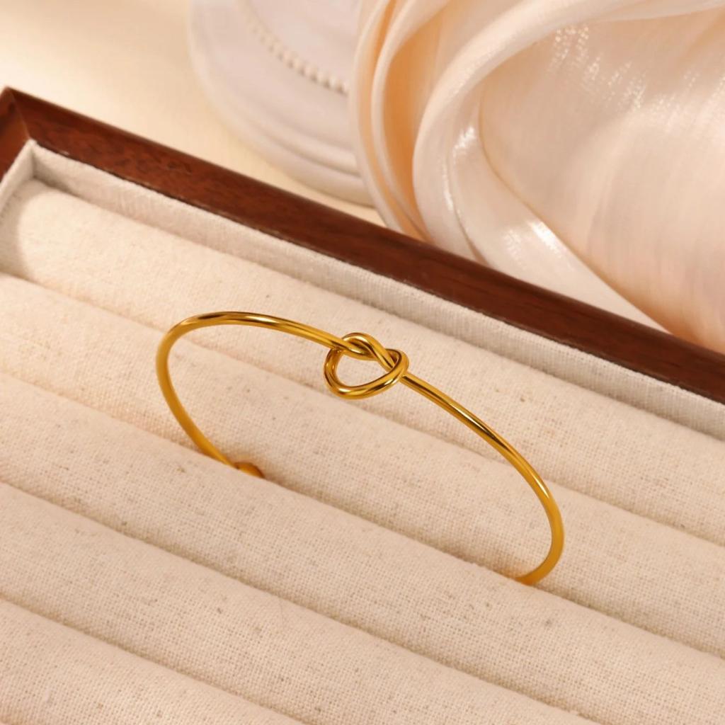 Stainless Steel Heart Bracelet For Women Men Gold Color Thin Cuff Bangle Bracelets Femme  Designer Jewelry Couple Gfts