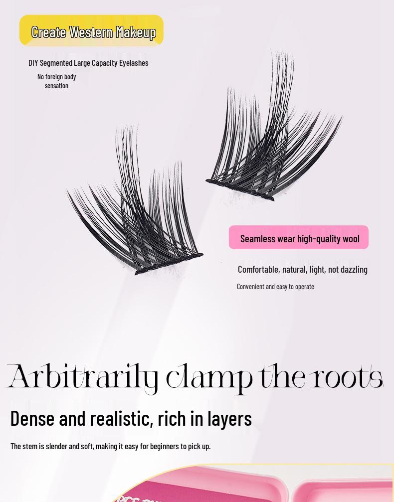 Cross-Border Natural Lower Eyelashes: Dense & Fairy-Style Mixed Pack with 33 Rows