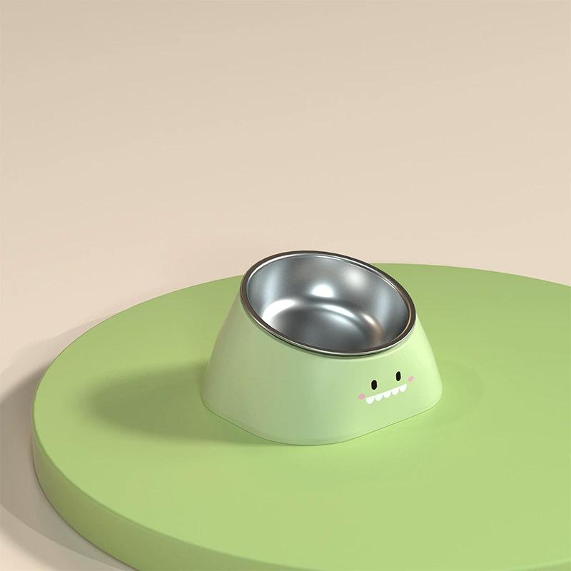 Stainless steel cat bowl dog bowl food basin anti-overturn cat drinking bowl puppy rice basin pet supplies