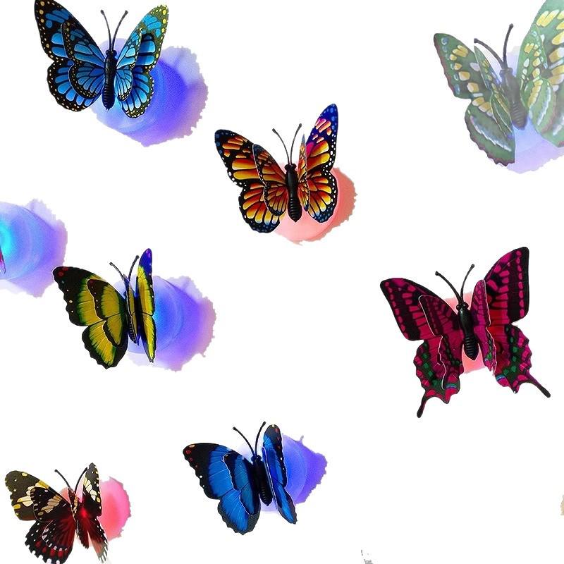 Luminous 3D Butterfly Wall Stickers: Glowing Decoration for Christmas Scenes and Bedrooms