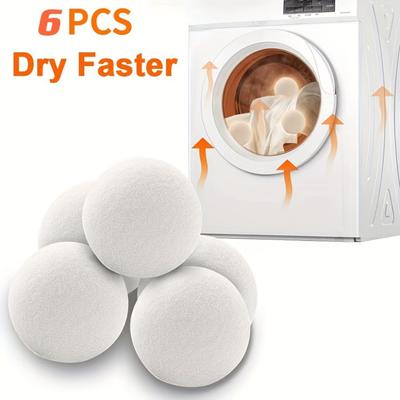 6pcs/set Wool Drying Ball Reusable Softener Laundry Ball 5cm/1.97inch Household Laundry Ball Wool Drying Ball Washing Machine Accessories