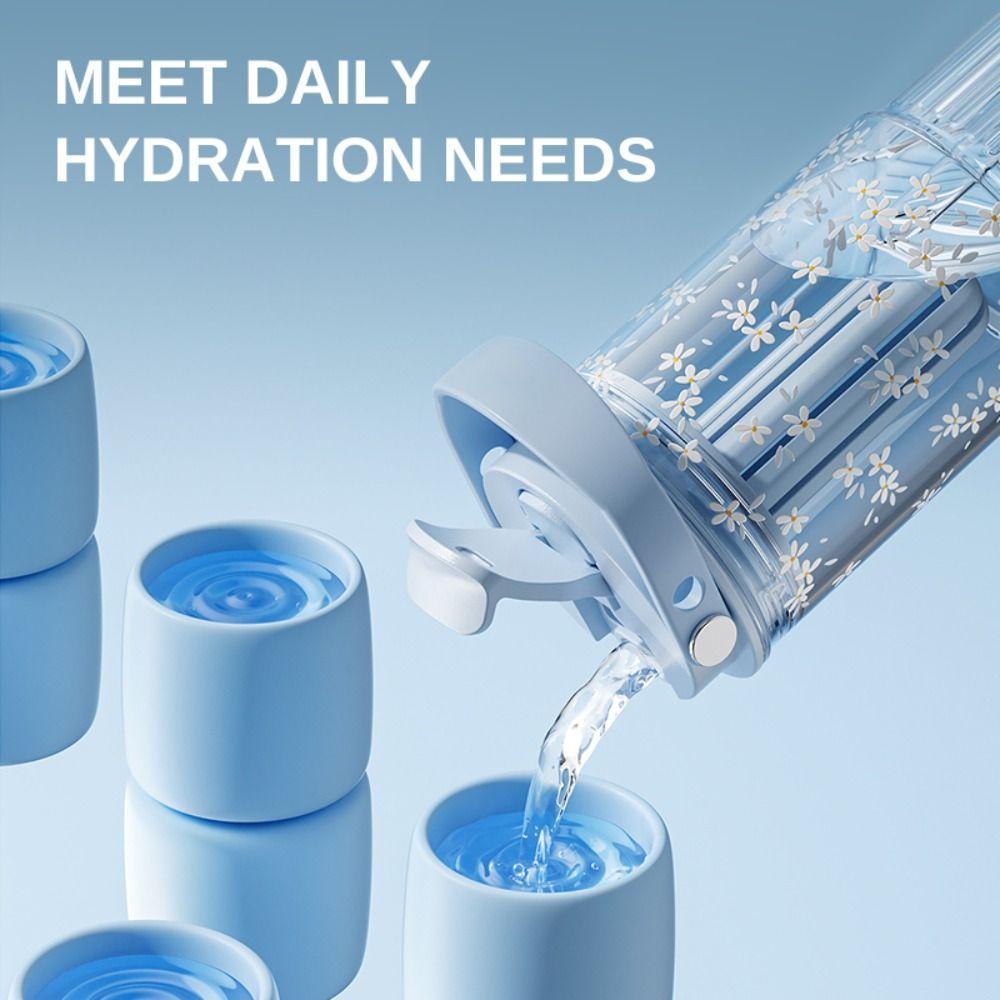 Blumenprint Strohbecher 860ml Kaffeetasse Neue Wasserflasche Saft Milchtee Kaffee