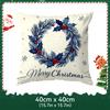 Beige Christmas theme Cushions Pillowcase Polyester Cushion Cover Throw Pillow Pillowcover Home Car Sofa Decor