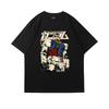 Gundam Kortärmad Tryckt T-shirt 2025 Sommar Herr Trendmärke Tecknad Tryck Ren Bomull Lös Ungdom Rund Hals T-shirt