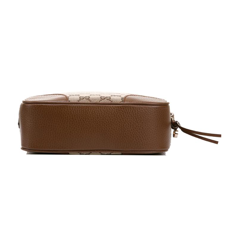 Gucci Presbyopia Logo Print Canvas Patch Leather Camera Bag Crossbody Bag Shoulder Bag Women's