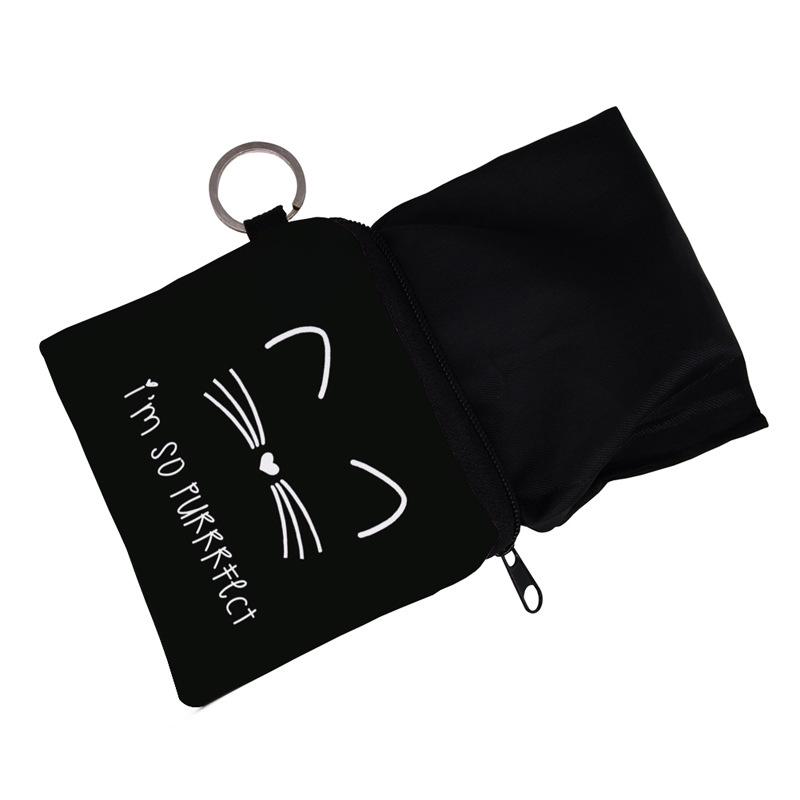 Niedliche Katze Gesicht Wasserabweisende Geldbörse & Kartenhalter