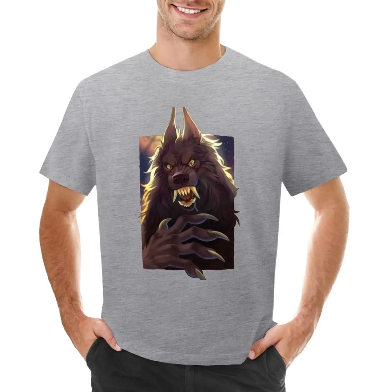 

Black Werewolf Dark Background TShirt heavyweights Blouse quickdrying funny t shirts for men S