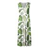 Women's Fashion Summer Floral Print V-Neck Sleeveless Tunic Casual Dresses
