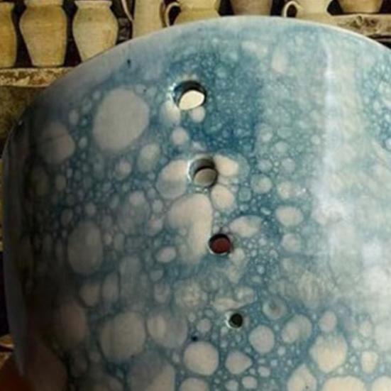 Ciotola Spogliaerbe per Erbe in Ceramica Tazza Spelafoglie per Erbe Fatta a Mano con Diverse Dimensioni di Fori Rotondi Strumenti Efficienti per Rimuovere le Foglie