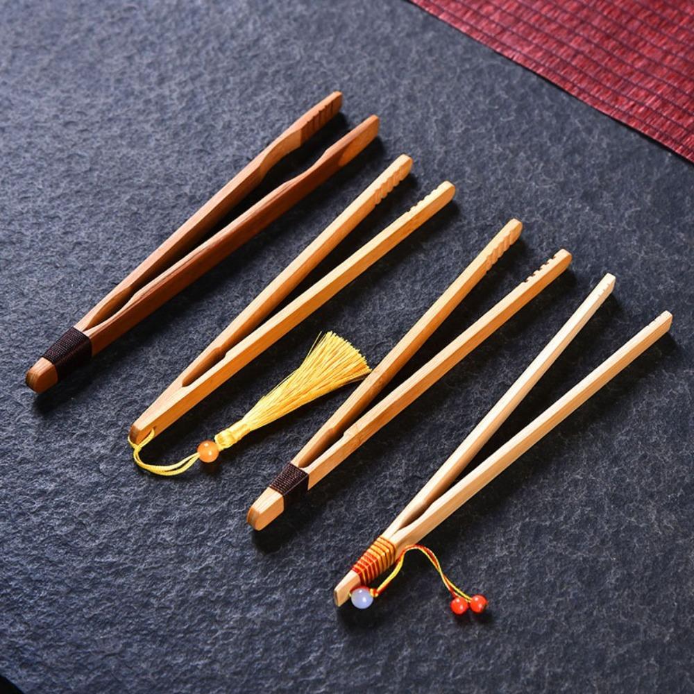 

Safe Tea Clips Bamboo Wood Salad Clip New Food Toast Salad Tongs Kitchen D