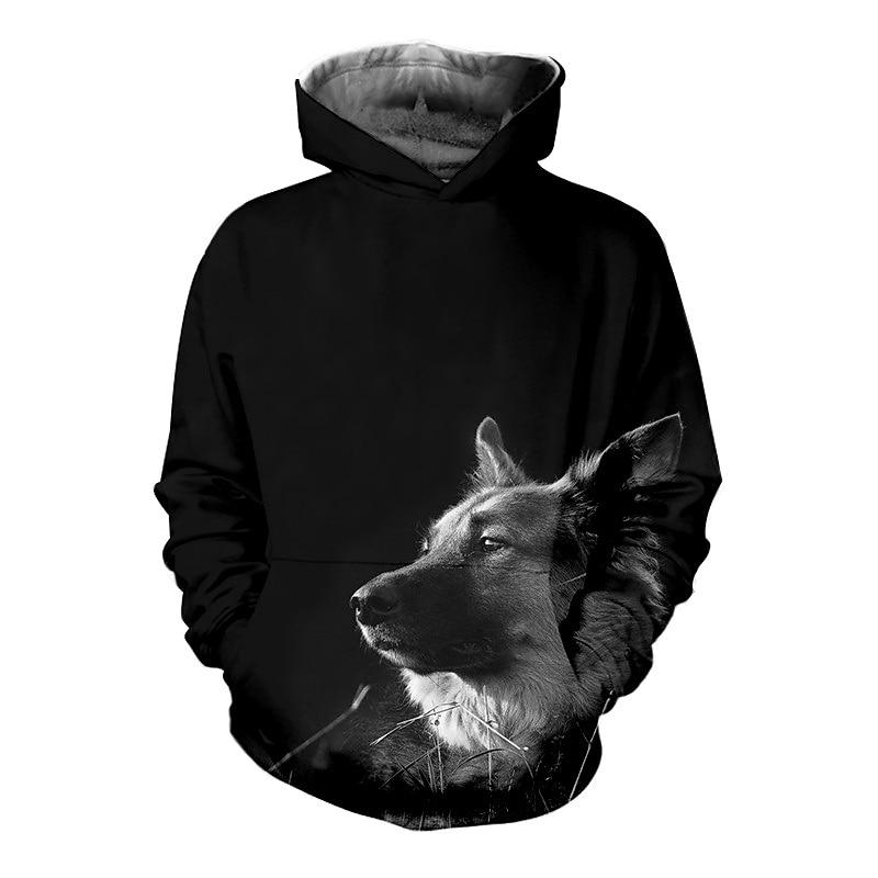 Kids Boys Hoodie Pullover Animal Dog Long Sleeve Pocket Children Top Casual 3D Print Hoodie