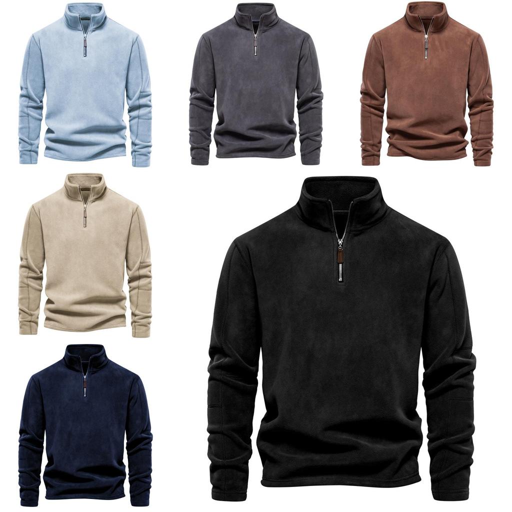Herren Herbst Winter Sweatshirt Mit Stehkragen Und Reißverschluss Für Lässige Streetwear Jugend