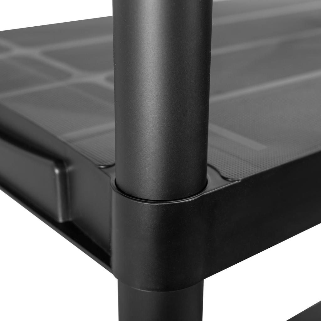 4-Tier Black Garage Storage Shelf For Basement Pantry Garage