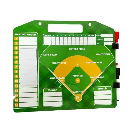 Magnetic Baseball Lineup Board for Dugout Double-Sided Baseball Coaching Broad with 30 Lineup Cards Baseball Tactical Clipboard