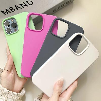 Για iPhone 16 15 14 13 12 Pro Max Case Γνήσια θήκη τηλεφώνου υγρής σιλικόνης για iPhone 16ProMax Αντικραδασμική πίσω θήκη