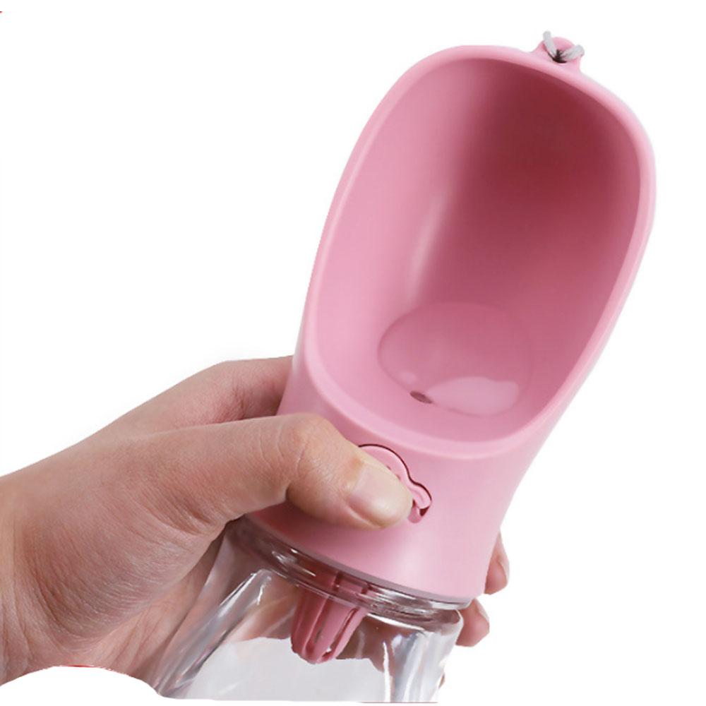 

Custom sports pet accompanying cup Transparent plastic cat food cup outdoor portable pet water bottle