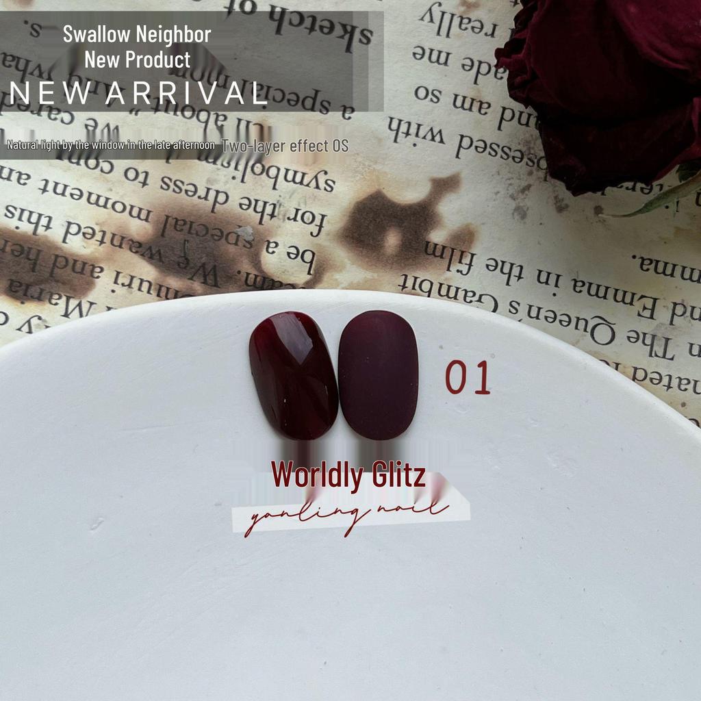 Yanling Red Series: Mary Queen Nail Art Gel - Blood, Wine, and Big Red Shades.
