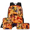 One Piece 15-Inch Mochila 3 PCS Lightweight Durable School Backpack With Crossbody Bag And Pencil Case For Boys Girls Ages 6-10
