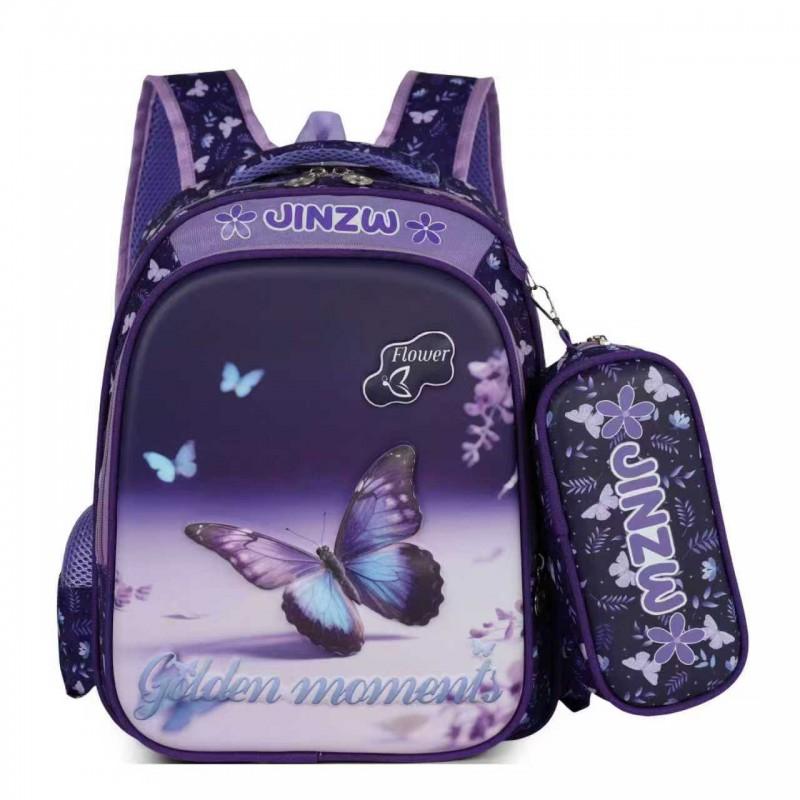 Kids 3D Hardshell Backpack School - Lightweight Cartoon Design With Breathable Padded Straps Oxford Fabric Grades 1-2