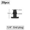 20pcs 3mm 4mm Garden Hose Barb Connector Drip Irrigation 1/4'' & 1/8'' Tube Hose Fitting Tees Cross Eng Plug Barb Accessories