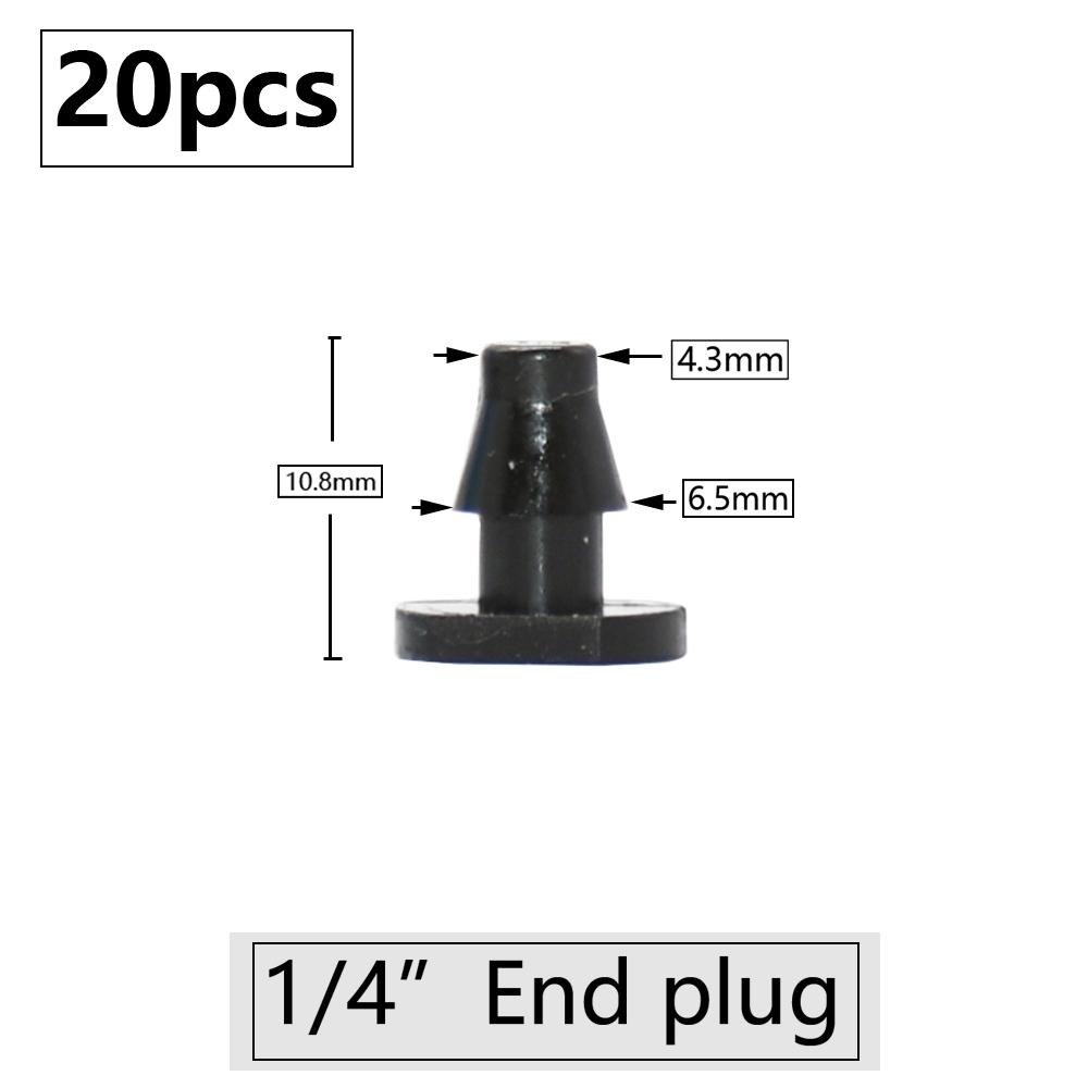 

20pcs 3mm 4mm Garden Hose Barb Connector Drip Irrigation 1/4 & 1/8 Tube Hose Fitting Tees Cross Eng Plug Barb Accessories