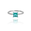 AUGUST ALICE Ocean Blue Princess Cut Cubic Ring