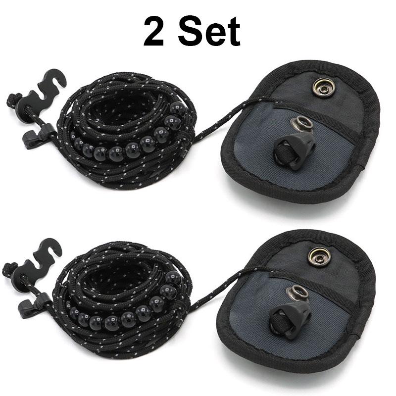 3M Outdoor Camping Stretch Clothesline with 12 Beads Clips Retractable Laundry Dryer Clothes Rope Hanging Laundry Drying Ropes