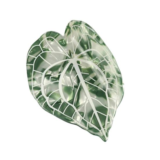 

Hair Clip Imitation Leaf Shape Acetic Acid Back Head Hair Claw Anti-slip Teeth Lightweight Colorfast Large Shark Hair Clamp Hair Accessories 6