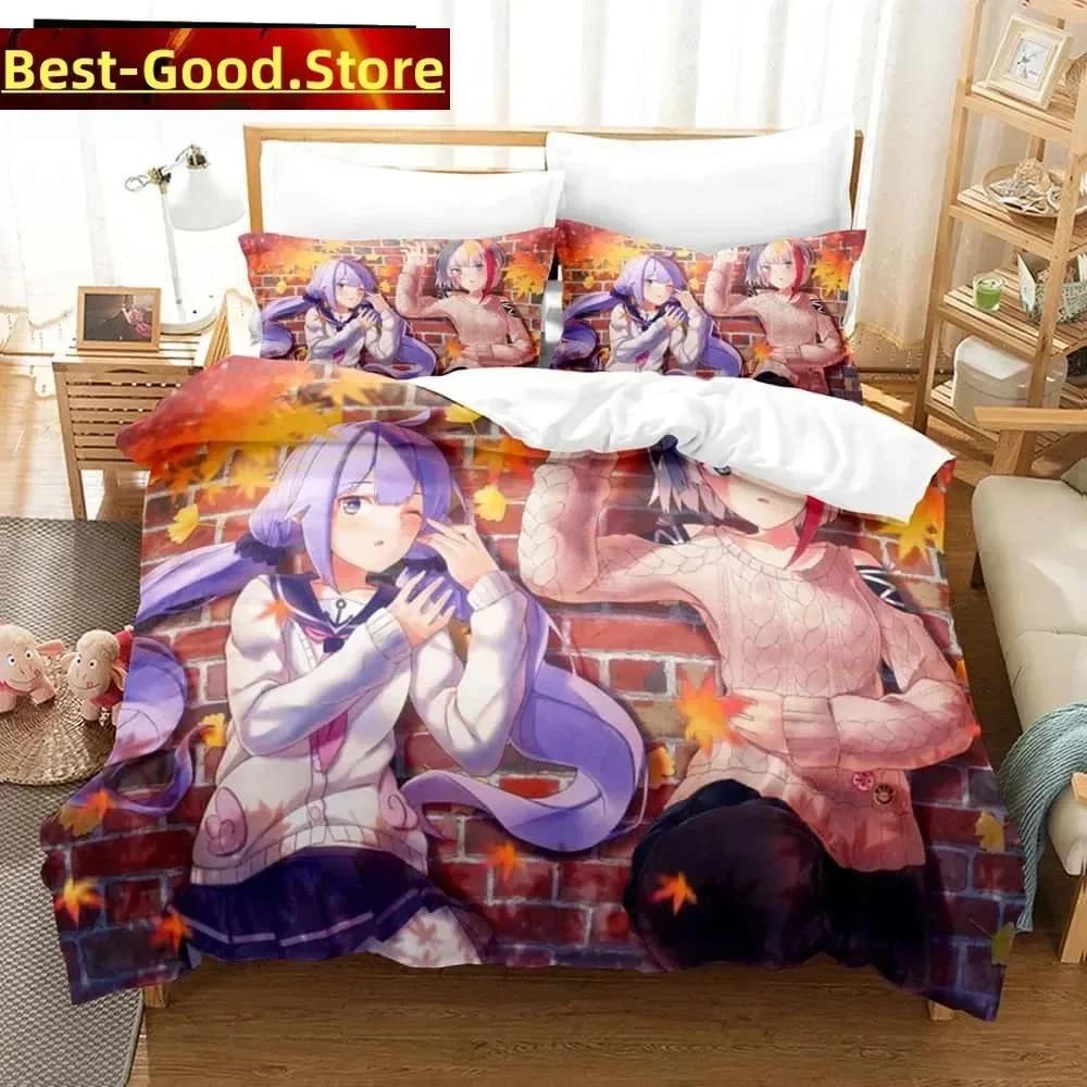 3D Print Anime - Azur Lane Bedding Set Printed Bed Set With Pillowcase Bed Duvet Cover Soft Single Double Queen Super King Size
