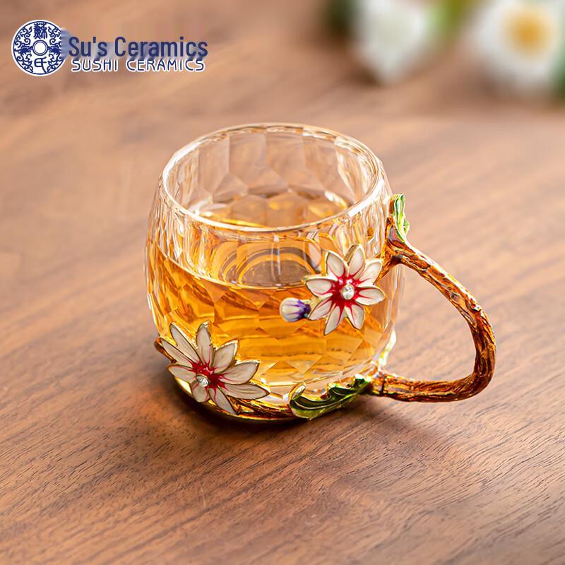 

Sashi Enamel Daisy Glass Tea Cup
