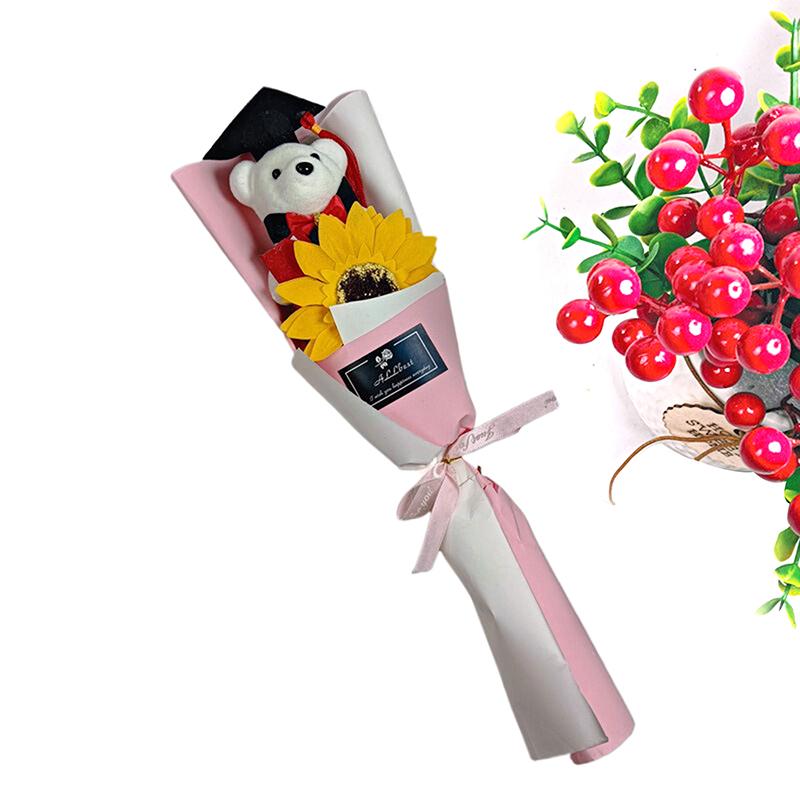 Doktorský Bakalářský Promoce Panenka Kytice Promoce Sezóna Slunečnice Růže Jednoduchý Kreslený Medvídek Den Učitelů Dárek